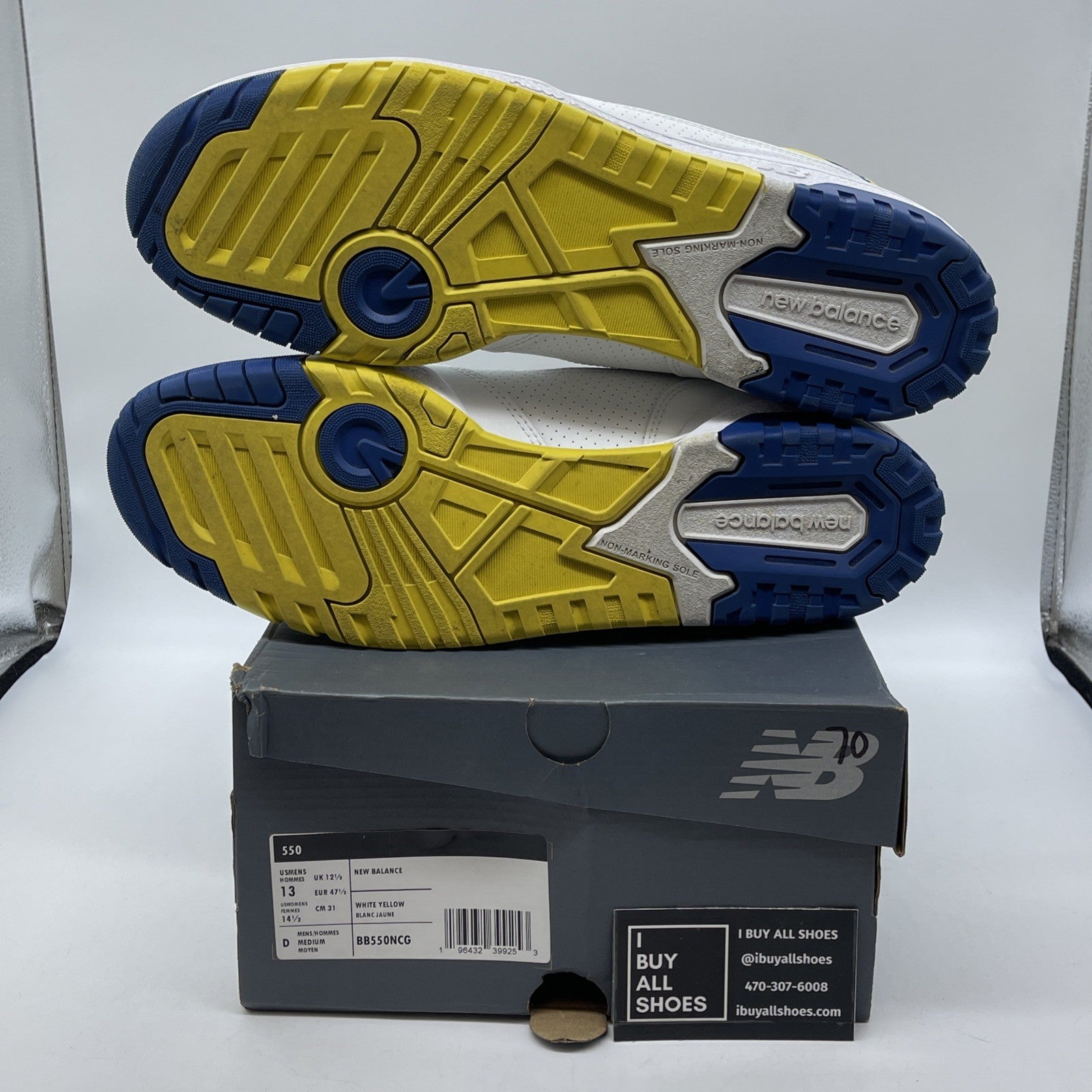 Size 13 - New Balance 550 Honeycomb Heritage Blue White Leather (BB550NCG)