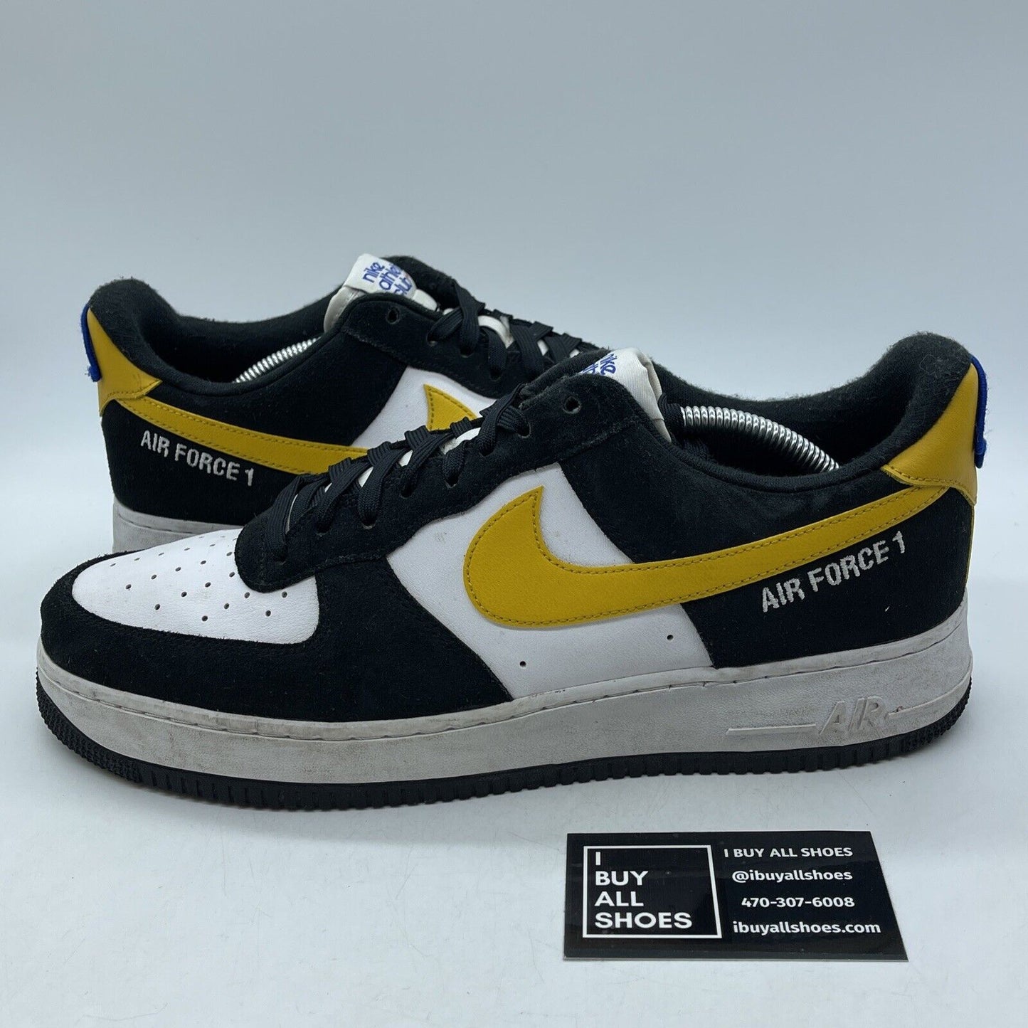 Size 12 - Nike Air Force 1 '07 LV8 Black University Gold Suede (DH7568-002)