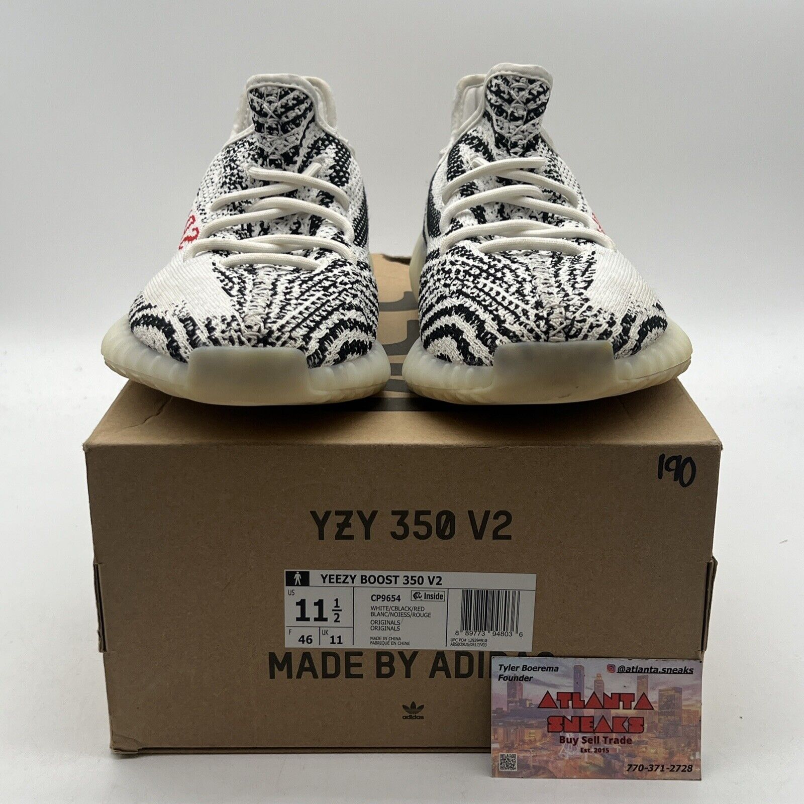 Size 11.5 - adidas Yeezy Boost 350 V2 2018 Release Zebra (CP9654)