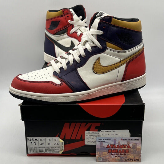 Size 11 - Jordan 1 Retro High SB LA To Chicago 2019 Purple Yellow Red CD6578-507