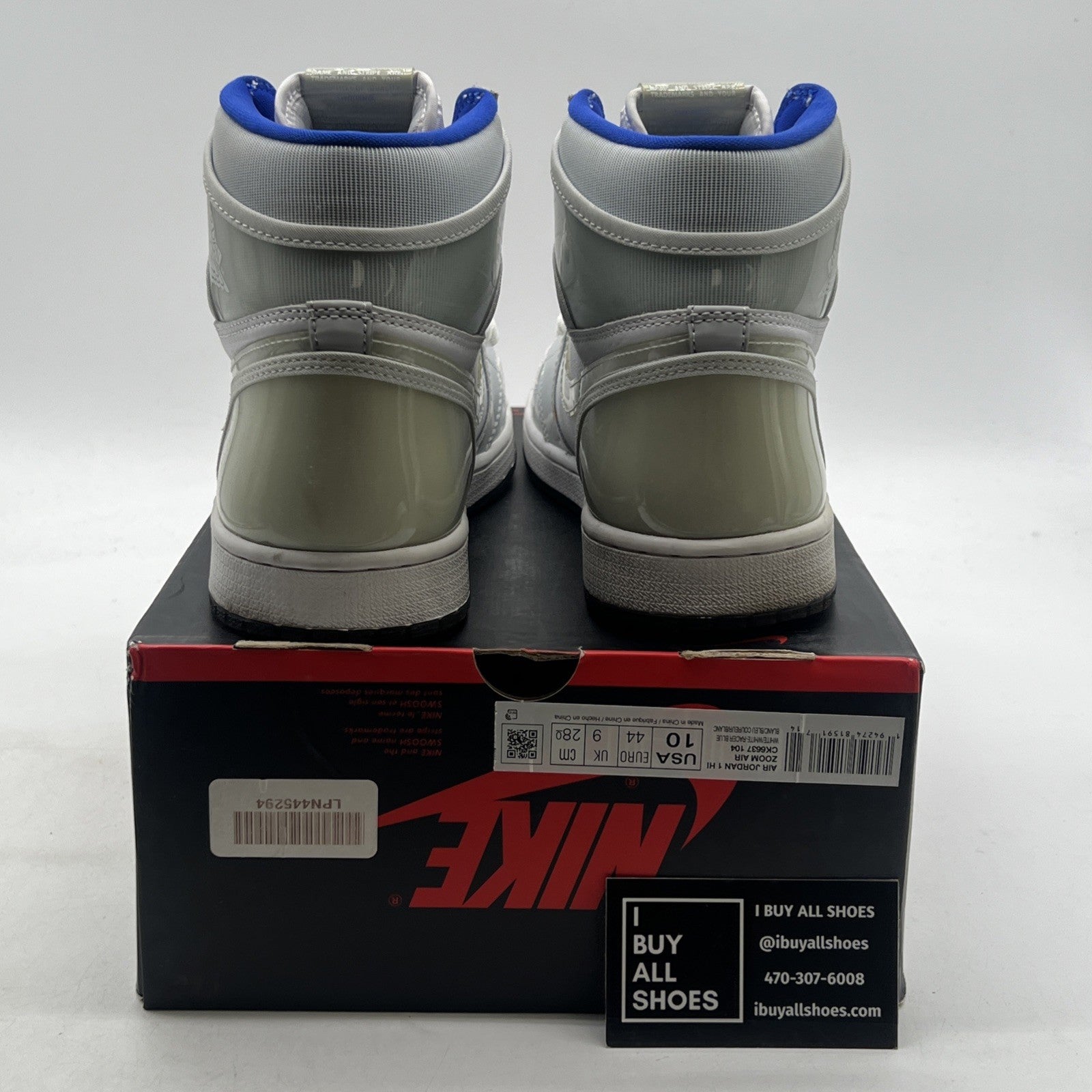 Size 10 - Air Jordan 1 Zoom High Racer Blue (CK6637-104)