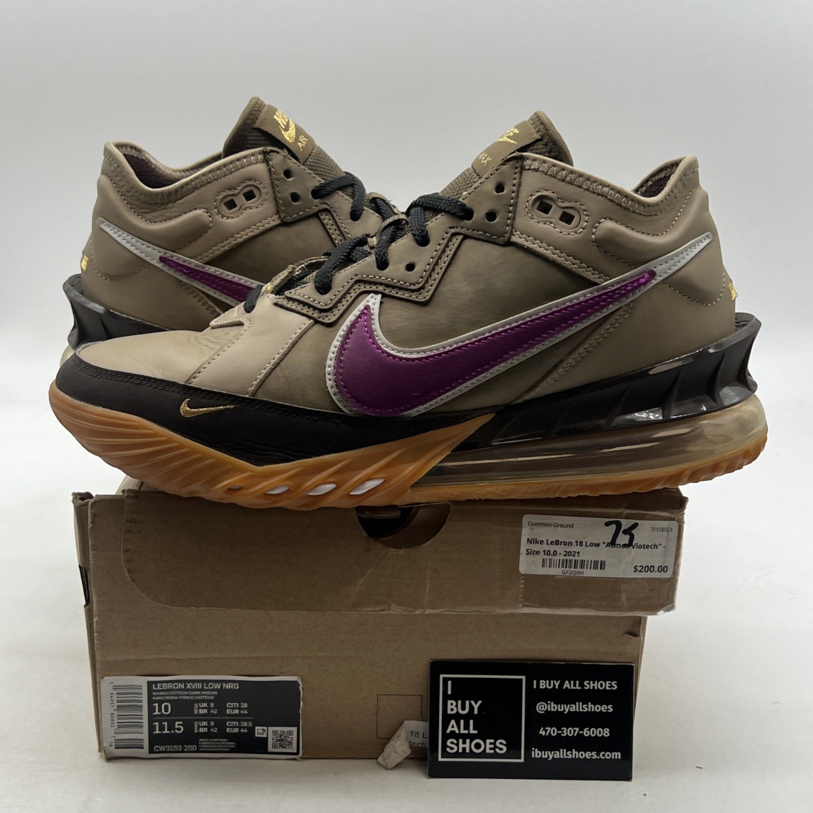 Size 10 - Nike atmos x LeBron 18 Low Viotech (CW3153-200)