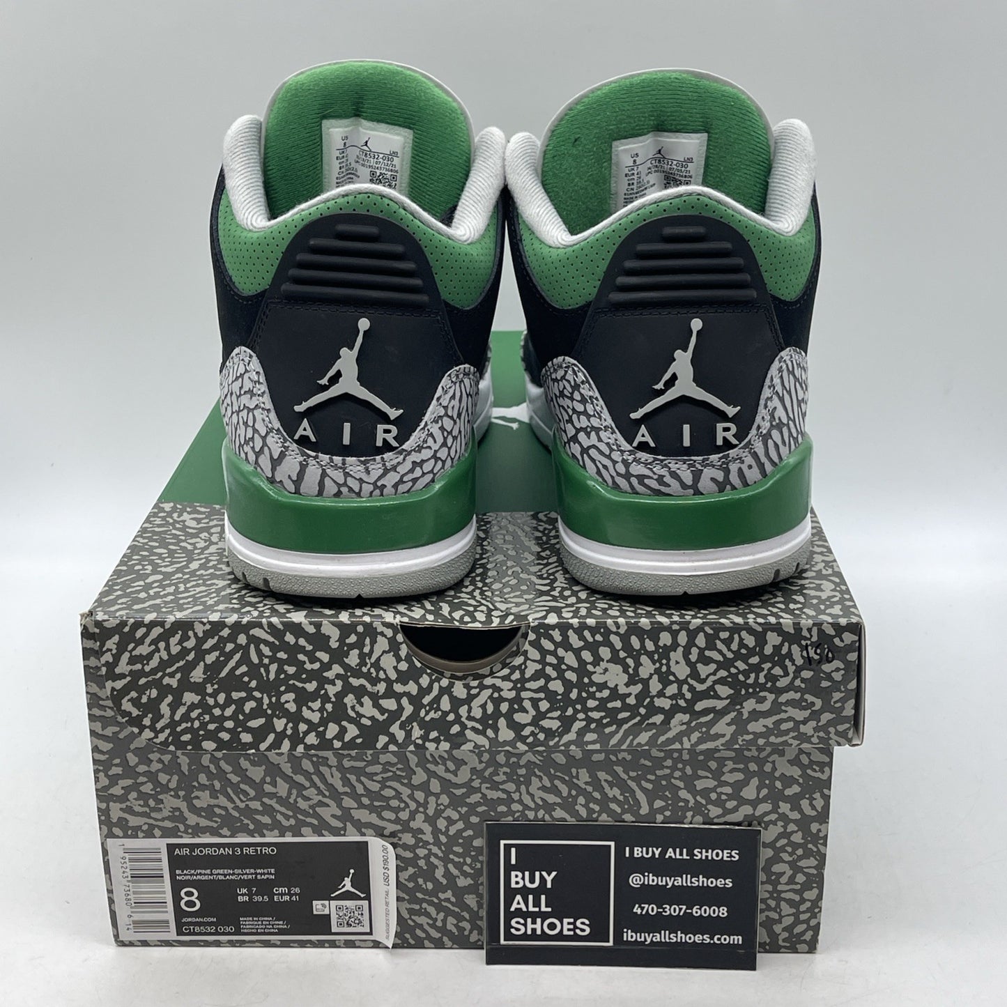 Size 8 - Air Jordan 3 Retro Mid Pine Green (CT8532-030)