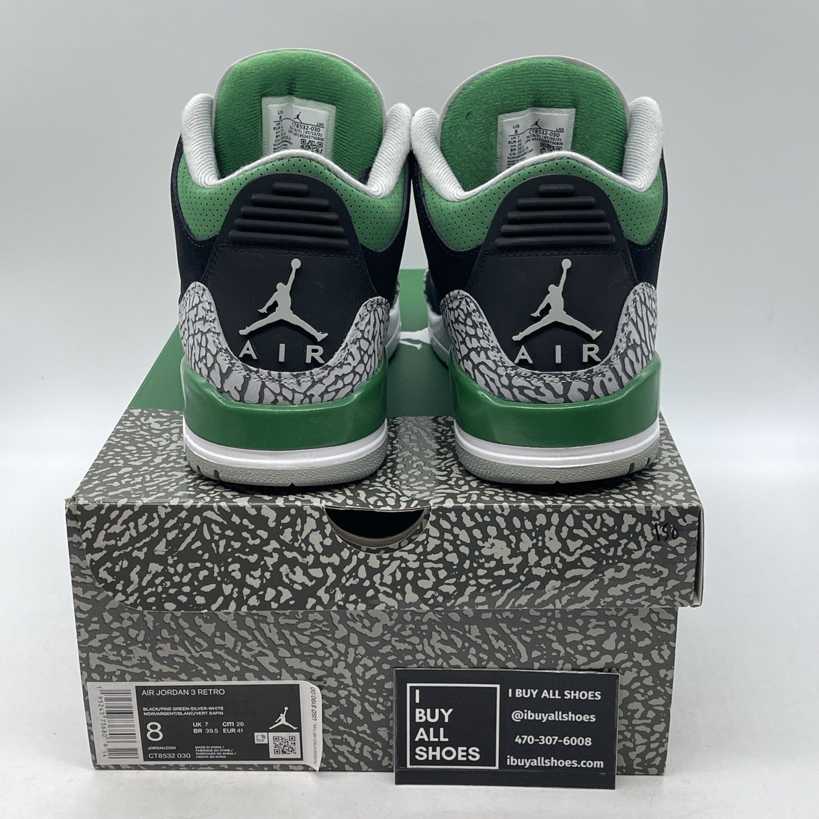 Size 8 - Air Jordan 3 Retro Mid Pine Green (CT8532-030)