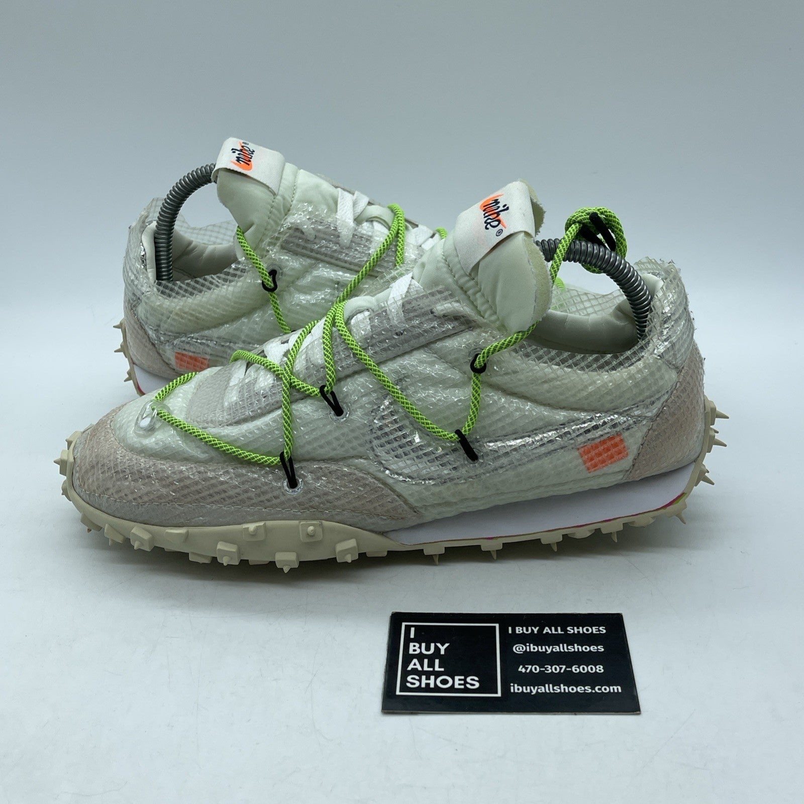 Size 10W - Nike Off-White x Waffle Racer Electric Green White (CD8180-100)