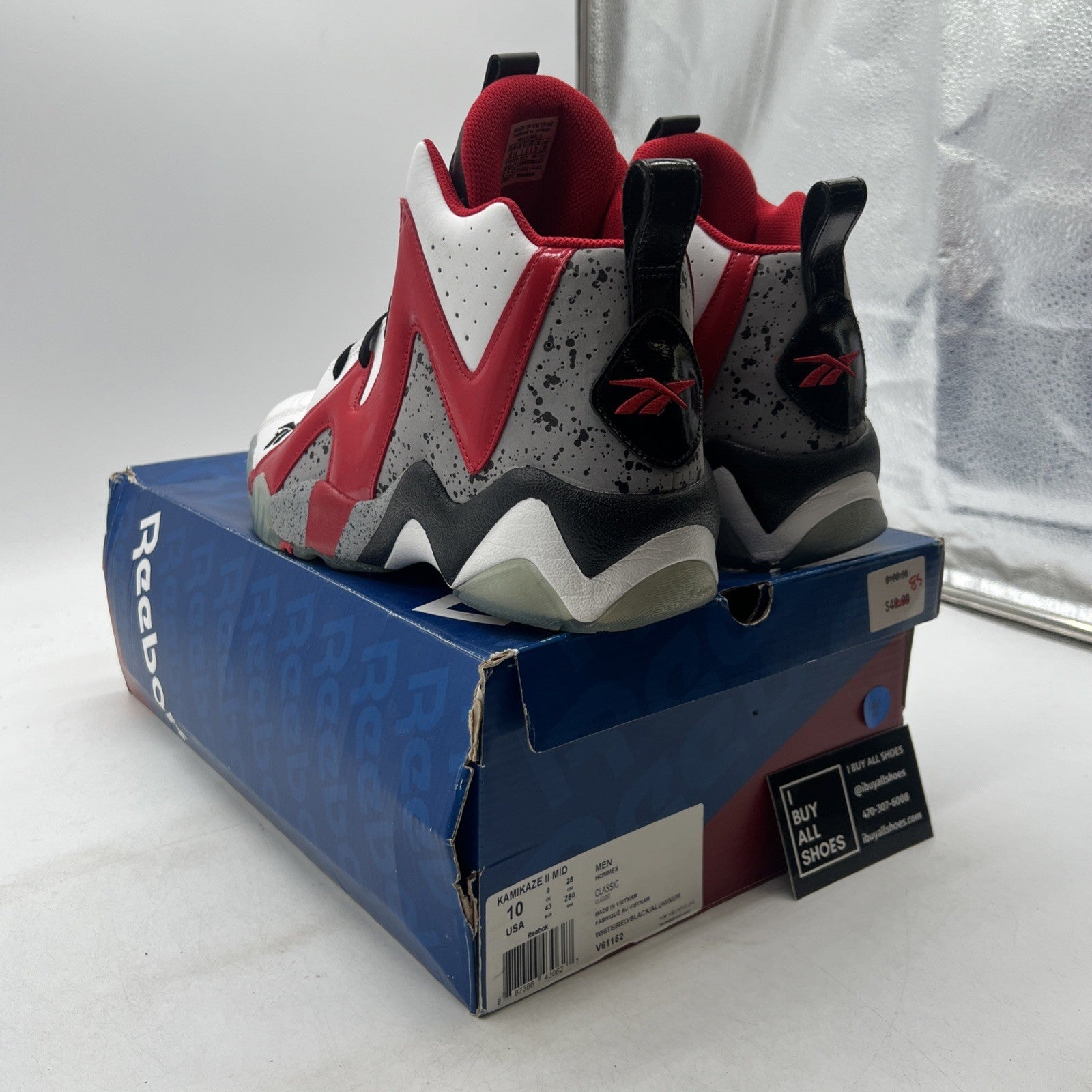 Size 10 - Reebok Kamikaze 2 Cement (V61152)