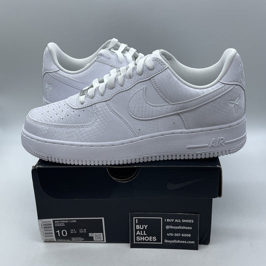 Size 10 - Nike Kobe Bryant x Air Force 1 Low Forever White (IB0018-100)