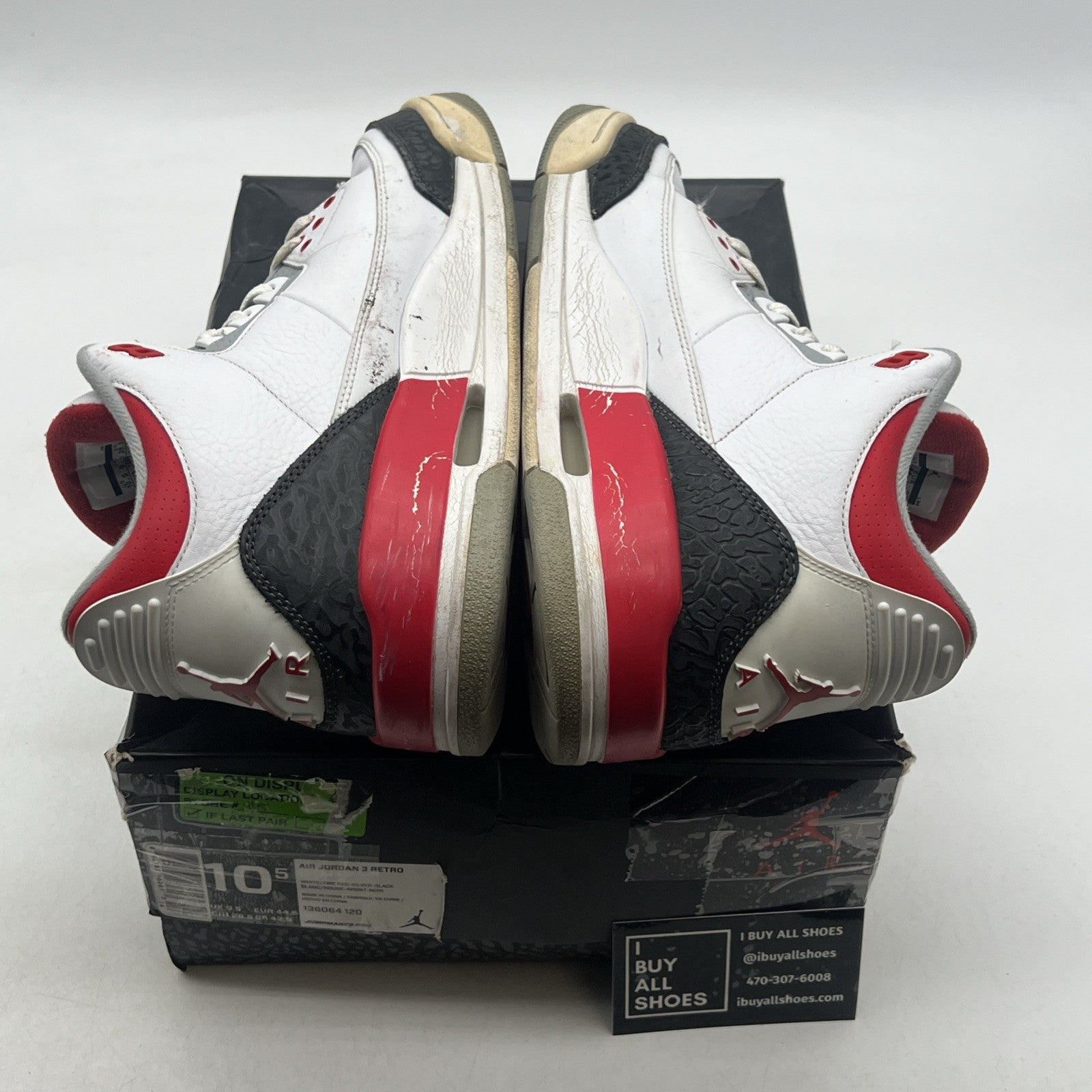 Size 10.5 - Air Jordan 3 Retro 2013 Fire Red (136064-120)