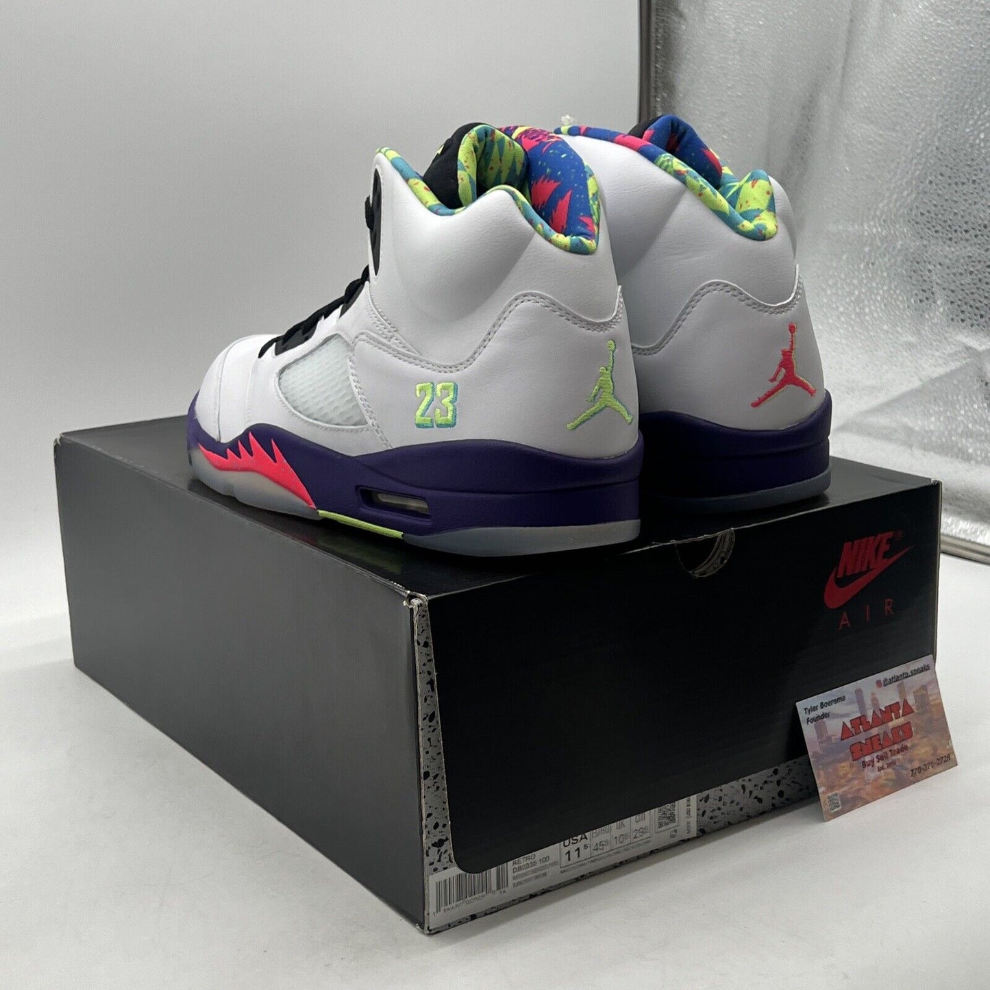 Size 11.5 - Jordan 5 Retro Alternate Bel-Air 2020 Green Purple (DB3335-100)