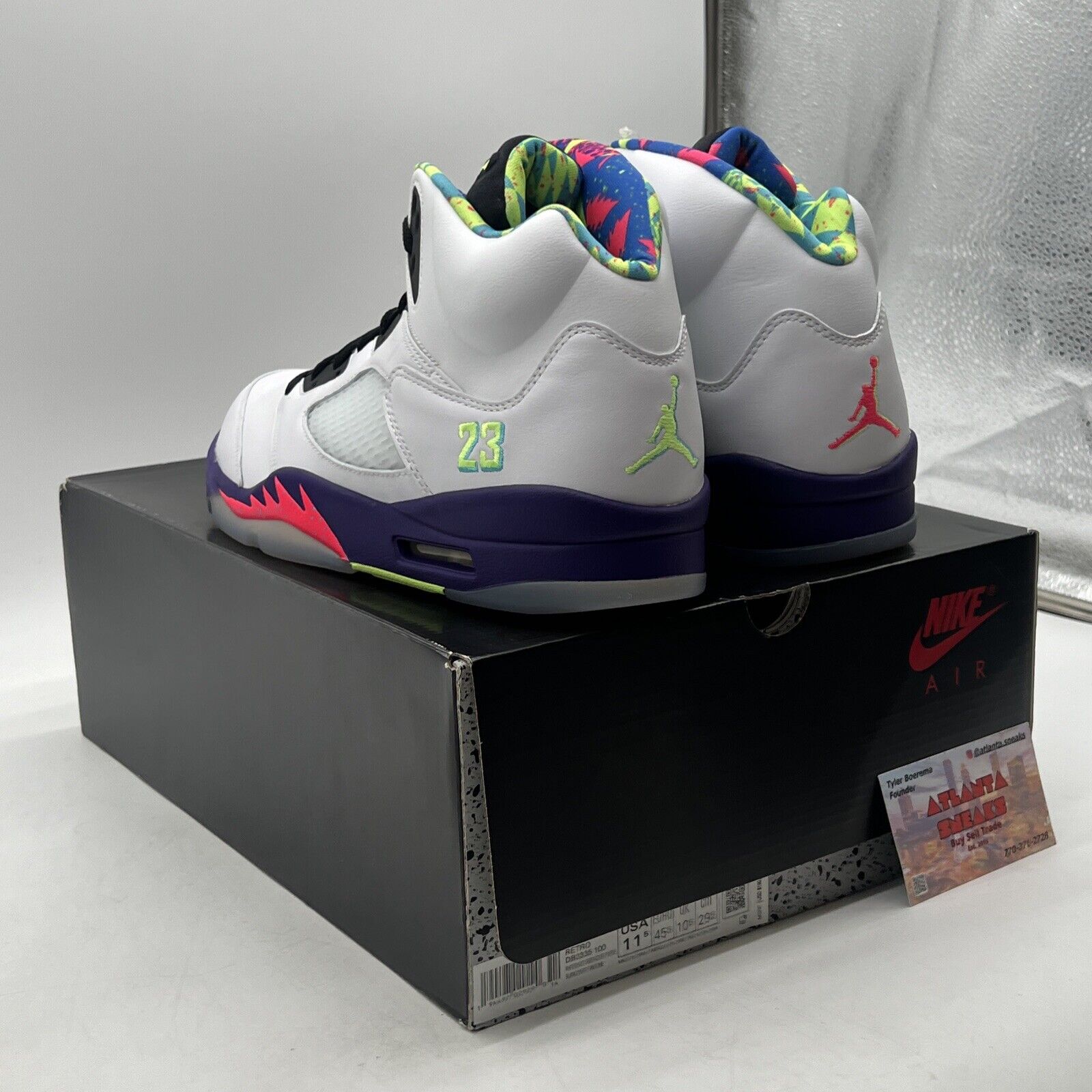 Size 11.5 - Jordan 5 Retro Alternate Bel-Air 2020 Green Purple (DB3335-100)