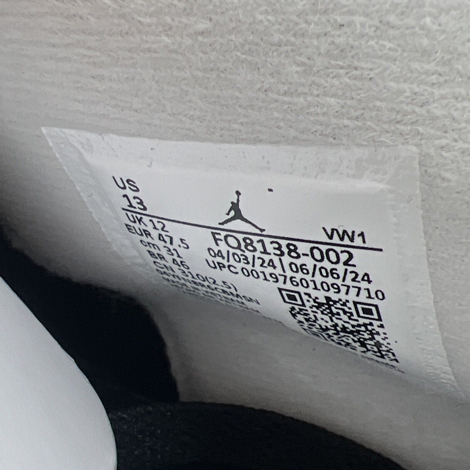 Size 13 - Air Jordan 4 Retro 2024 Fear (FQ8138-002)