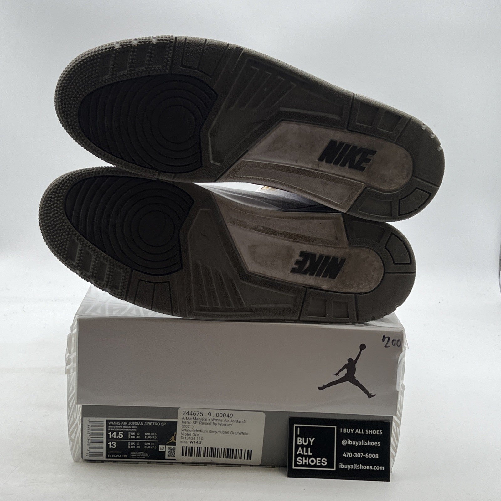 Size 14.5 - Jordan 3 Retro SP x A Ma Maniere Low Raised By Women W (DH3434-110)