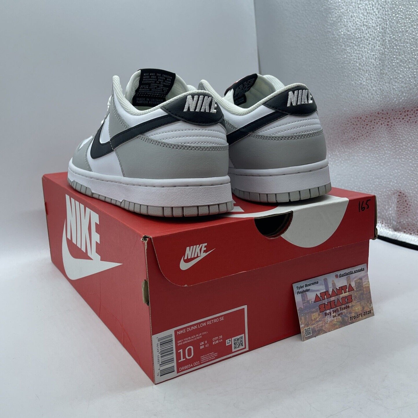 Size 10 - Nike Dunk Low SE Lottery Pack - Grey Fog White Black (DR9654-001)