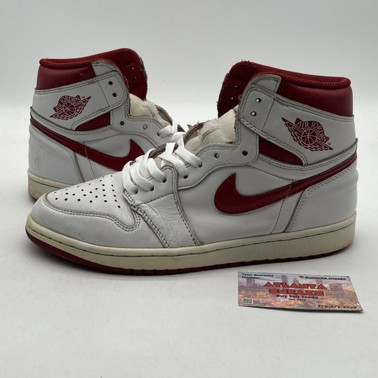 Size 10 - Air Jordan 1 Retro OG High Metallic Red White Leather (555088-103)