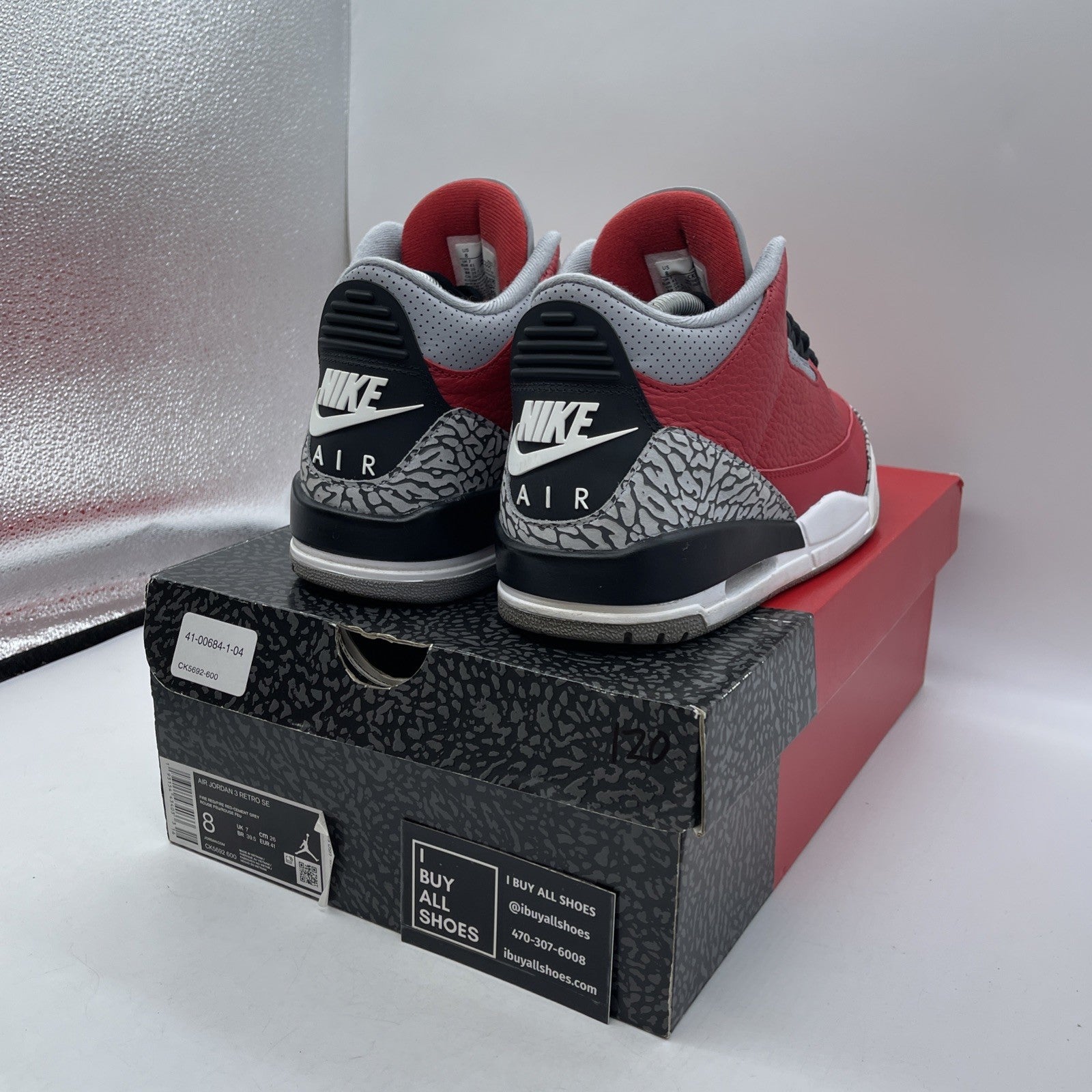 Size 8 - Jordan 3 Retro SE Mid Unite Red Grey Suede Leather (CK5692-600)