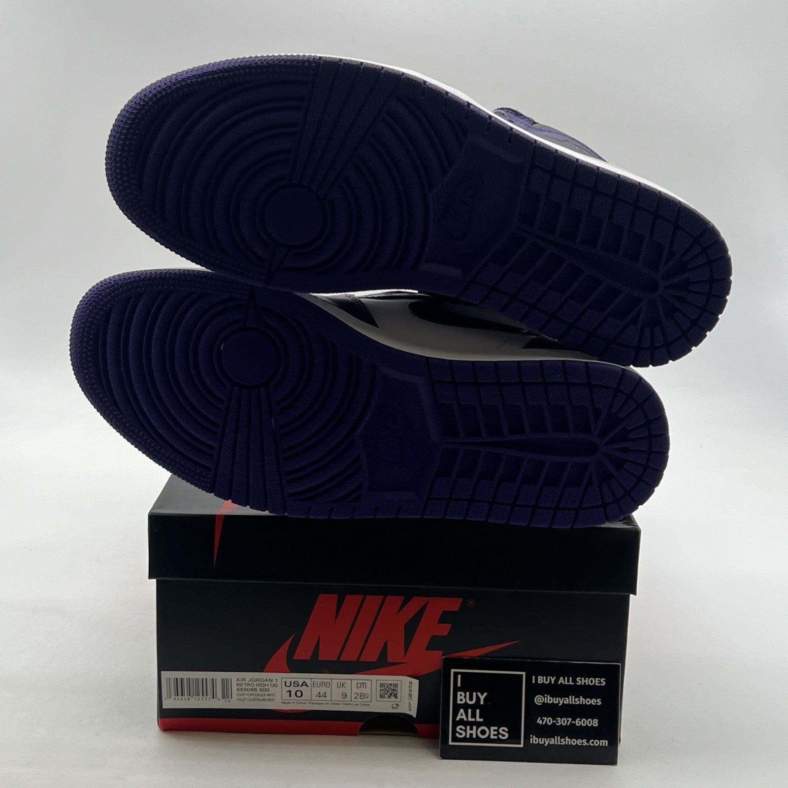 Size 10 - Air Jordan 1 Retro OG High Court Purple 2.0 (555088-500)