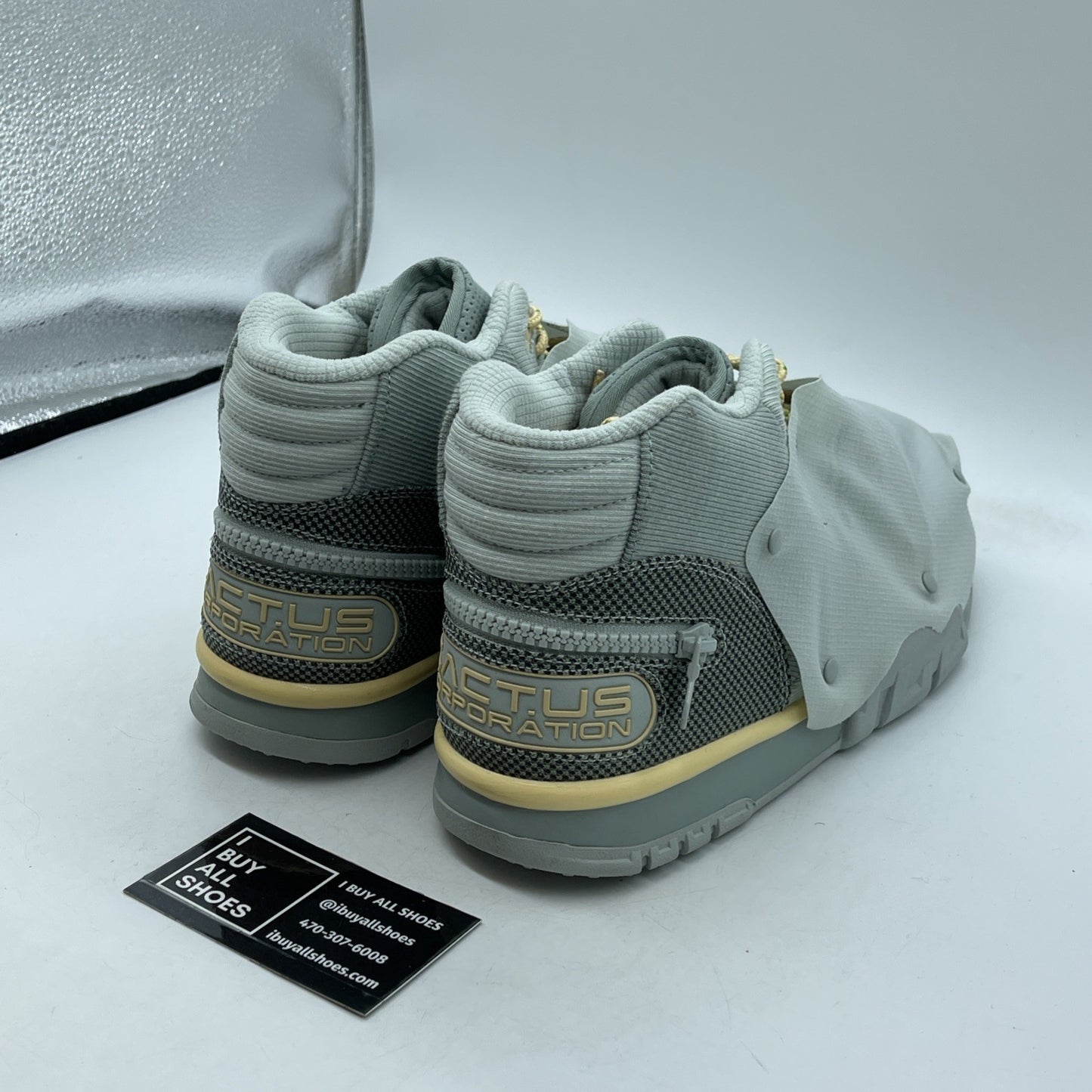 Size 12 - Nike Travis Scott x Air Trainer 1 SP Gray Blue Yellow (DR7515-001)