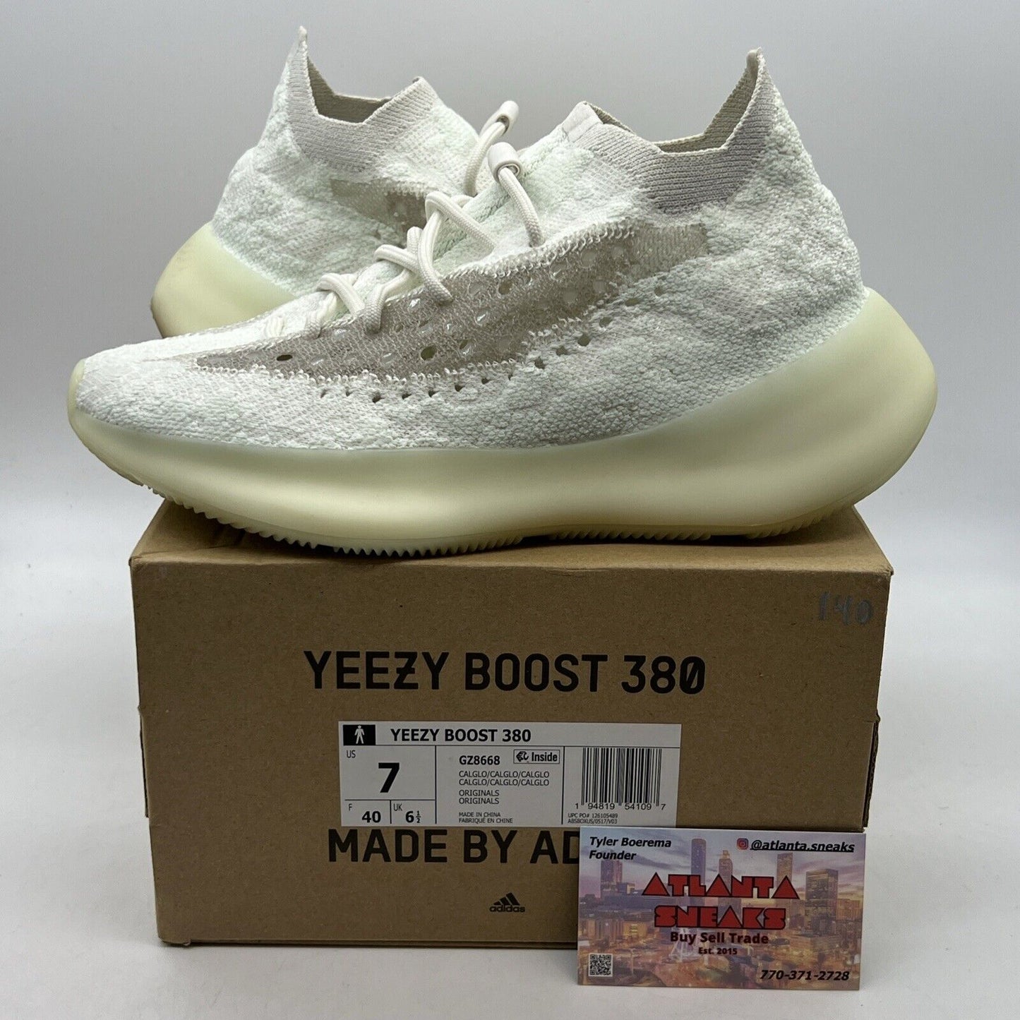 Size 7 - adidas Yeezy Boost 380 Calcite Glow (GZ8668)