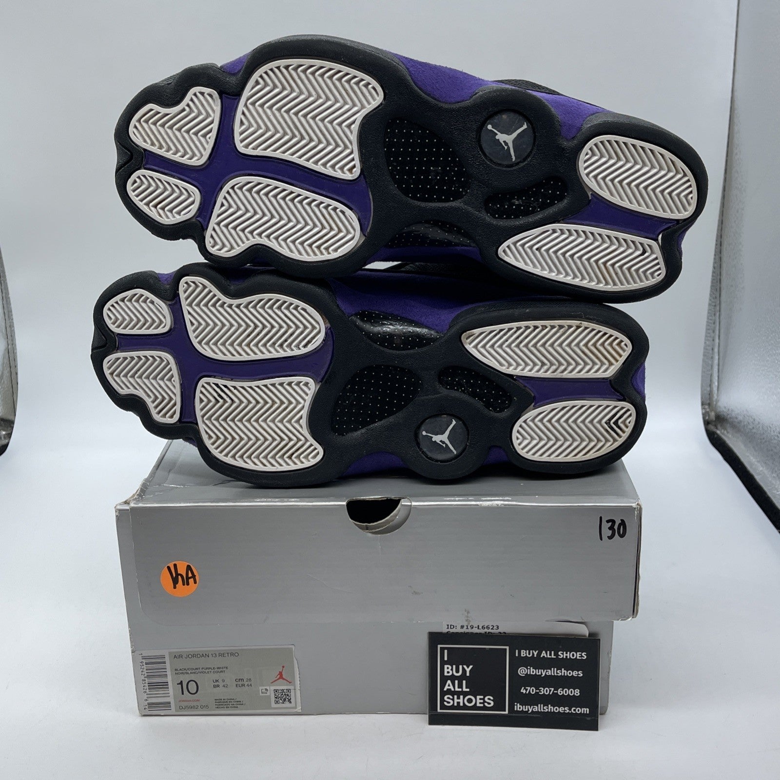 Size 10 - Jordan 13 Retro Court Purple Black Suede Leather (DJ5982-015)