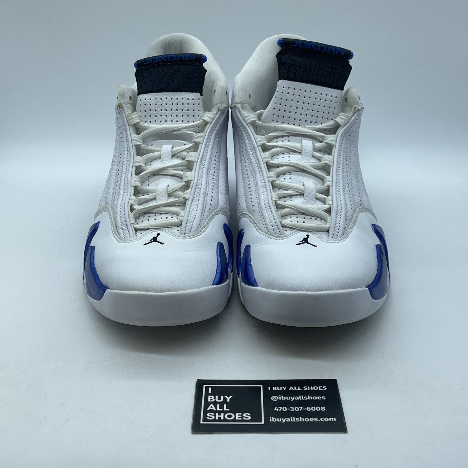 Size 12 - Air Jordan 14 Retro Hyper Royal Blue White Leather (487471-104)