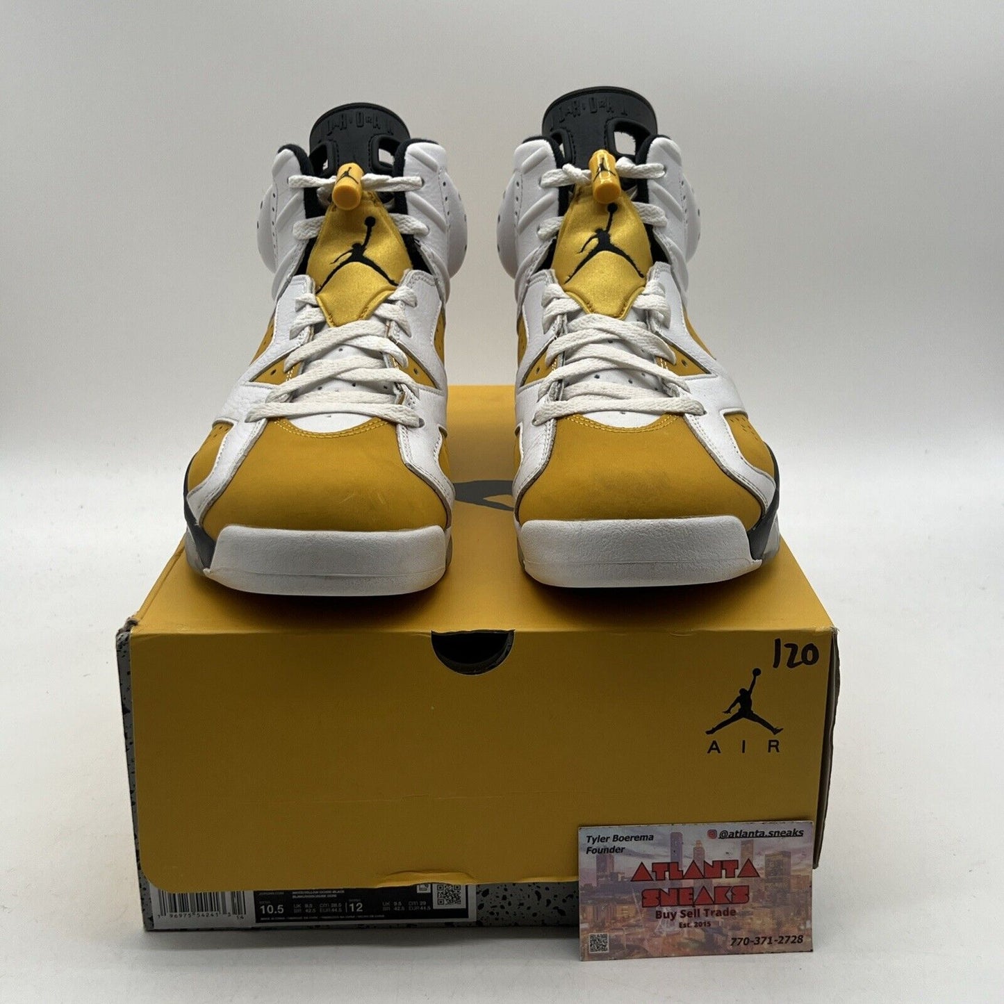 Size 10.5 - Air Jordan 6 Retro Yellow Ochre Black White Leather (CT8529-170)