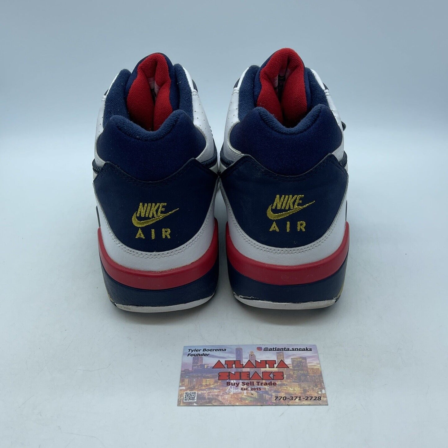 Size 10 - Nike Air Force 180 2012 Dream Team Blue White Leather  (310095-100)