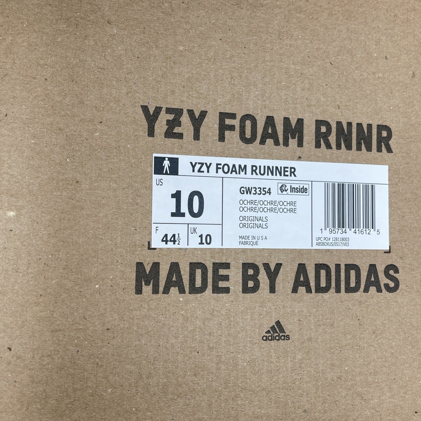 Size 10 - adidas Yeezy Foam RNNR Ochre Brown (6733)