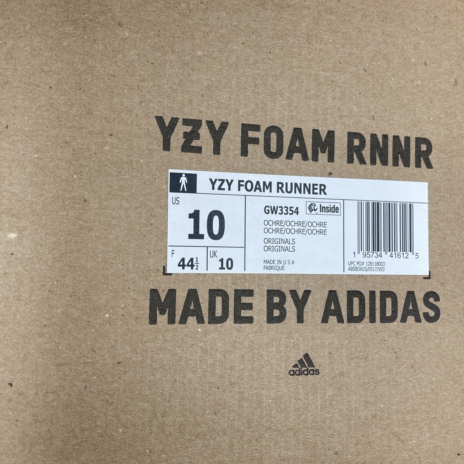 Size 10 - adidas Yeezy Foam RNNR Ochre Brown (6733)