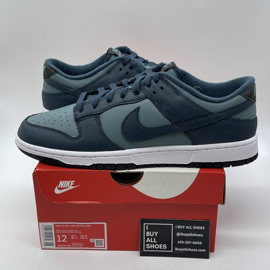 Size 12 - Nike Dunk Low Armory Navy Black Mineral State White (DR9705-300)