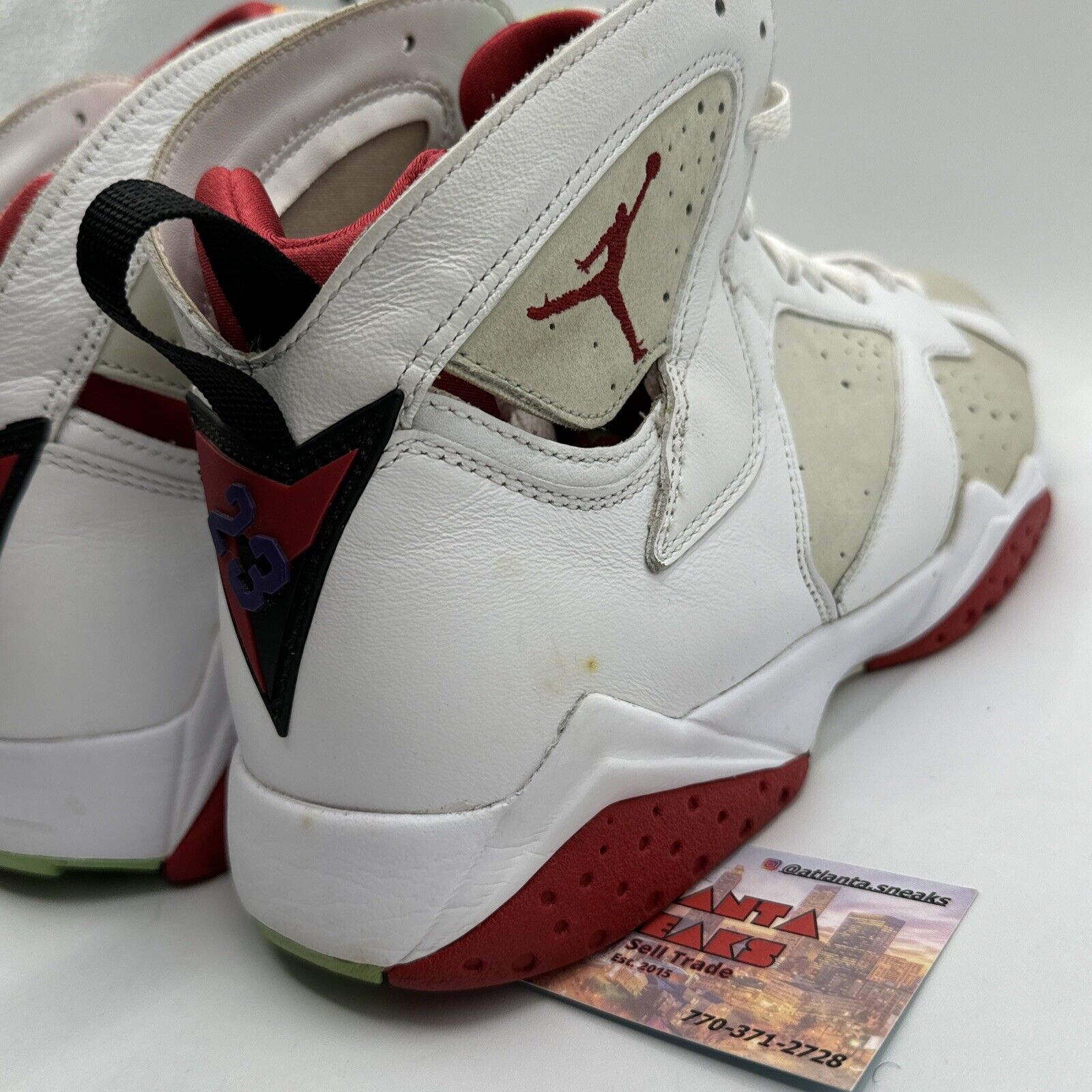 Size 12 - Jordan 7 Retro Hare 2015 White Grey Suede Red Bugs Bunny Classics