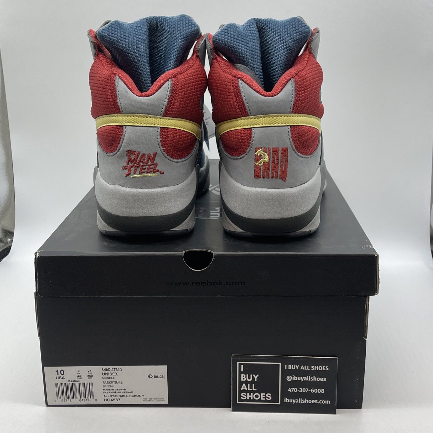 Size 10 - Reebok DC Comics x Shaq Attaq Man of Steel Suede Leather (HQ4587)