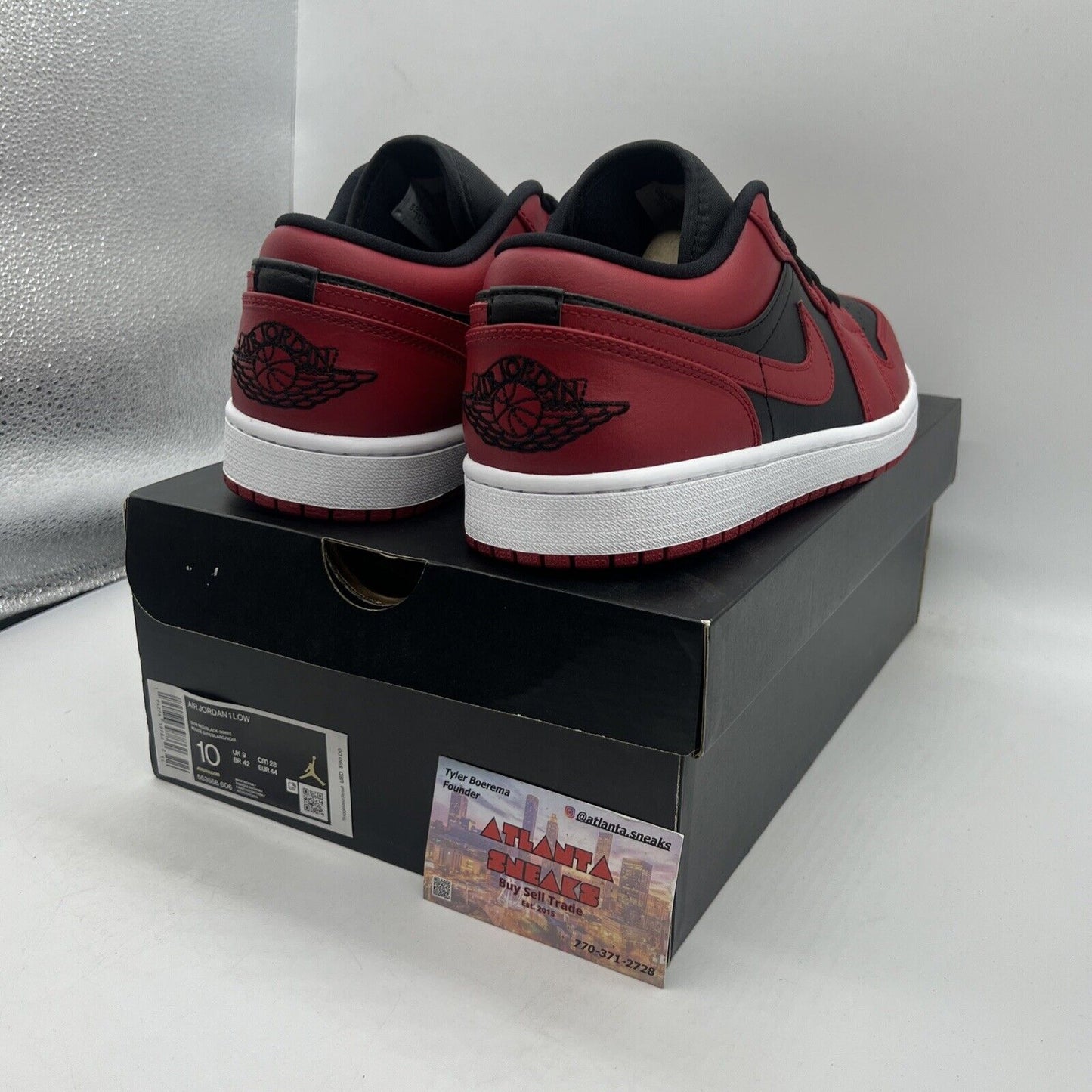 Size 10 - Air Jordan 1 Reverse Bred Red White Black Brand New Og All DS