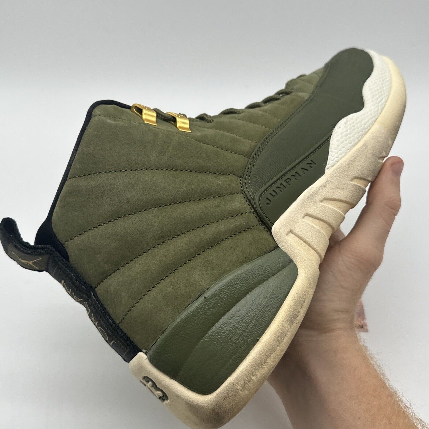 Size 13 - Jordan 12 Retro CP3 Class of 2003 2018 Green Gold Rare Size Cream