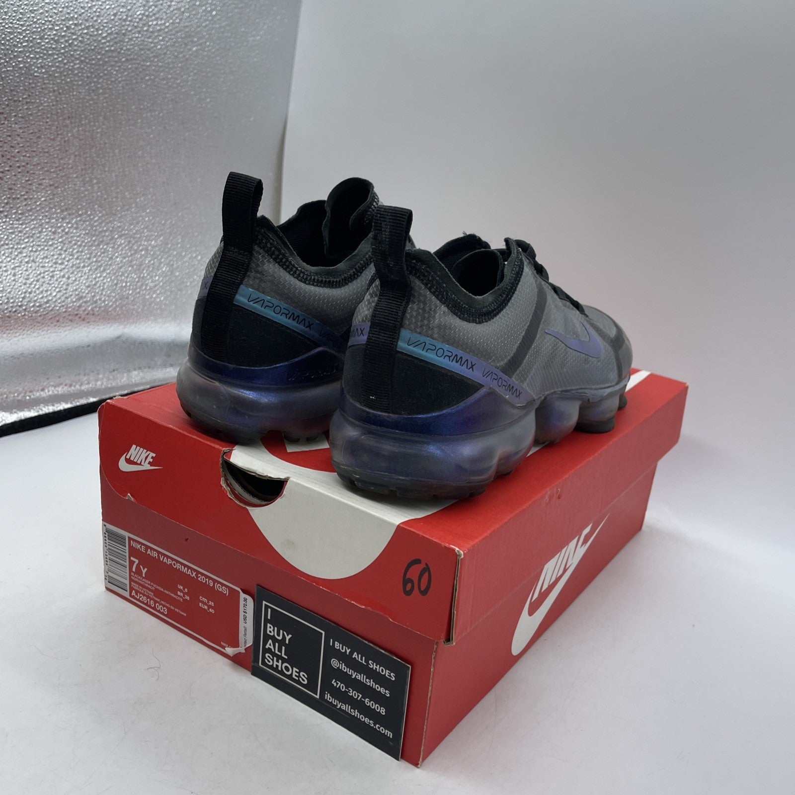 Size 7Y (GS) - Nike Air VaporMax 2019 Low Throwback Future (AJ2616-003)