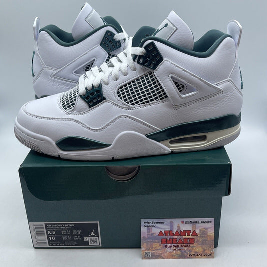 Size 8.5 - Air Jordan 4 Retro Oxidized Green white Leather (FQ8138-103)