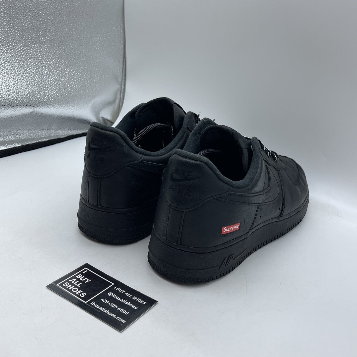 Size 12 - Nike Air Force 1 Low x Supreme Box Logo - Black (CU9225-001)