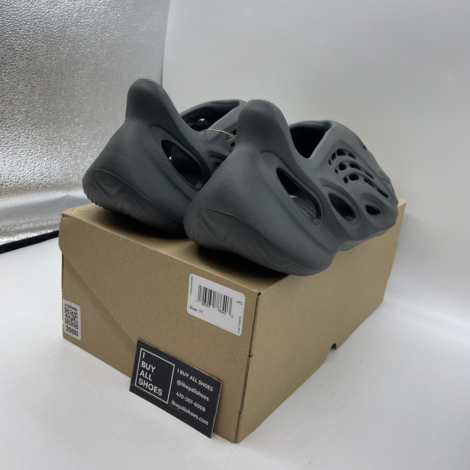 Size 11 - Adidas Yeezy Foam Runner RNR Onyx Black Rubber  (HP8739)