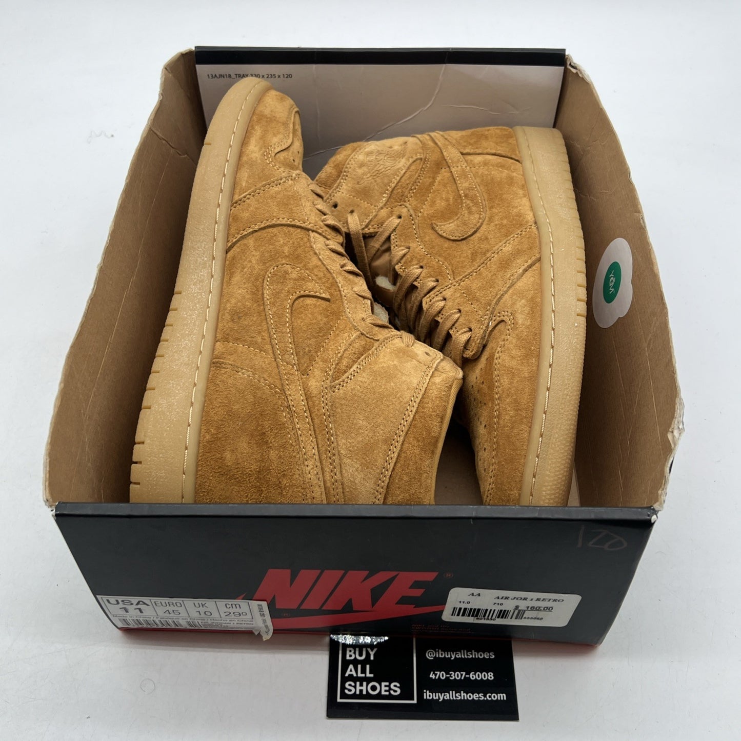 Size 11 - Air Jordan 1 Retro OG High Wheat (555088-710)