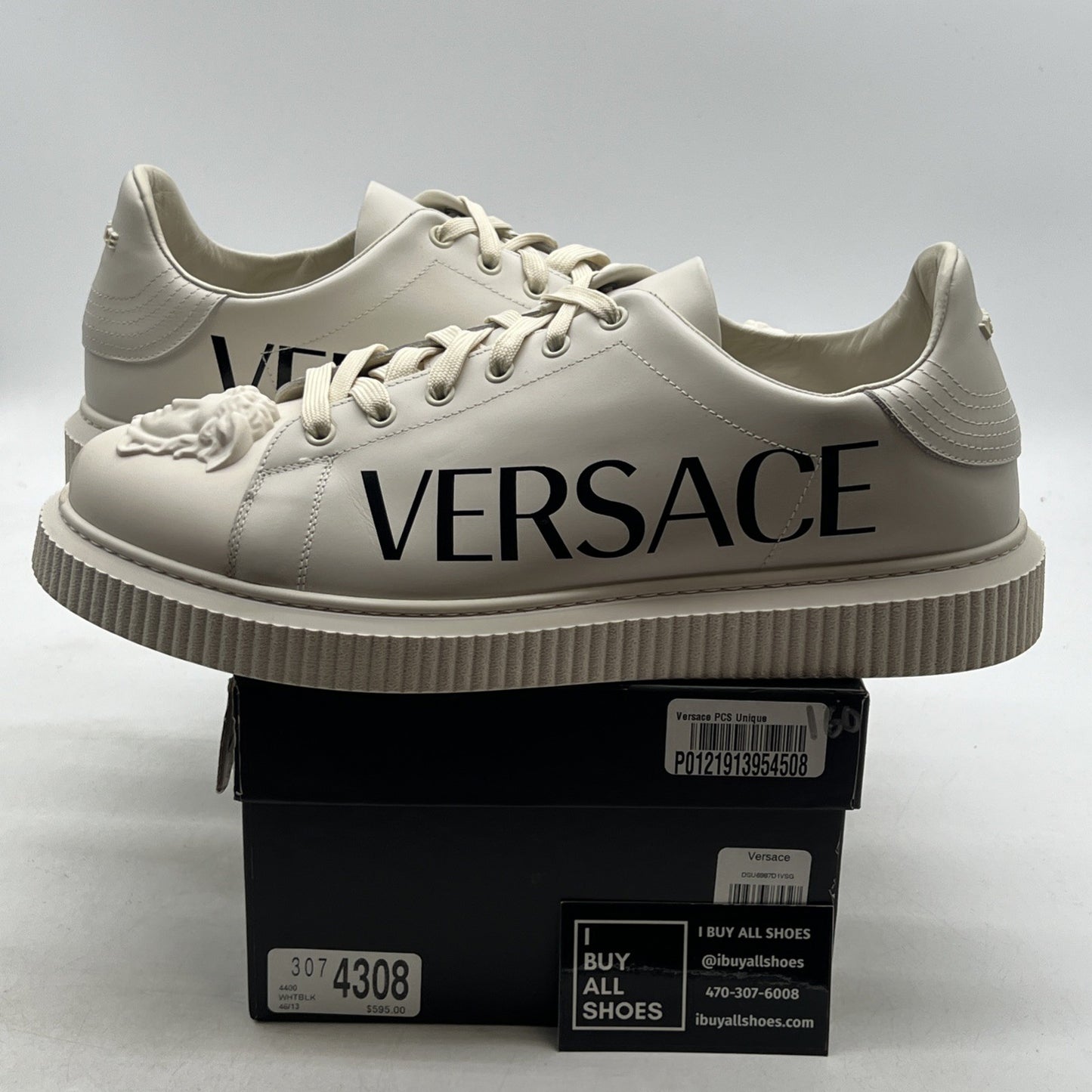 Size 46 - Versace Off White 3d Medusa Head Sneakers