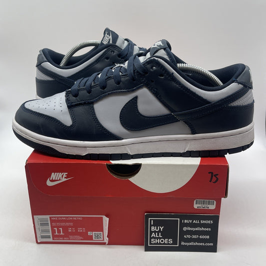 Size 11 - Nike Dunk Low Georgetown Blue Grey Leather (DD1391-003)