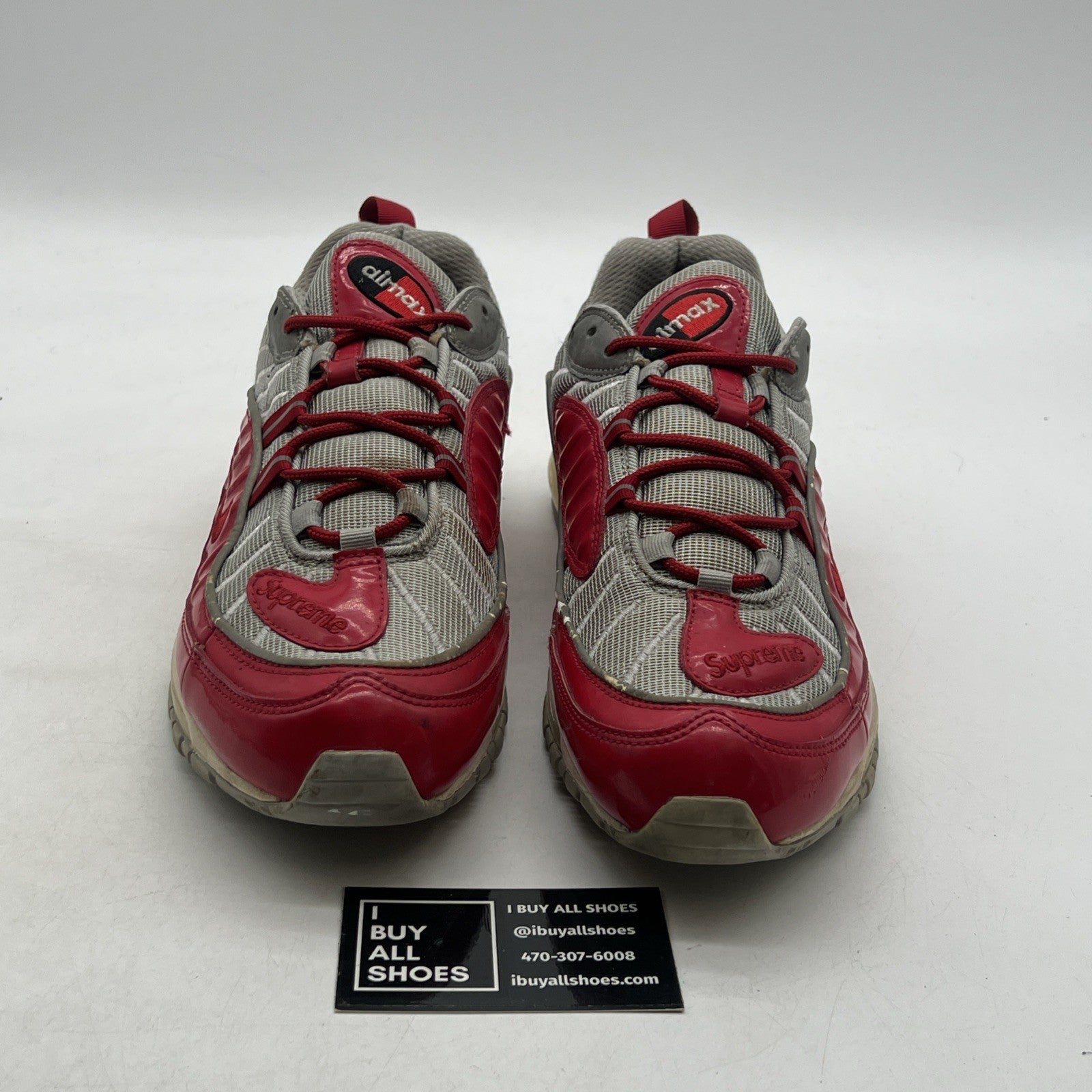 Size 11.5 - Nike Supreme x Air Max 98 Red (844694-600)