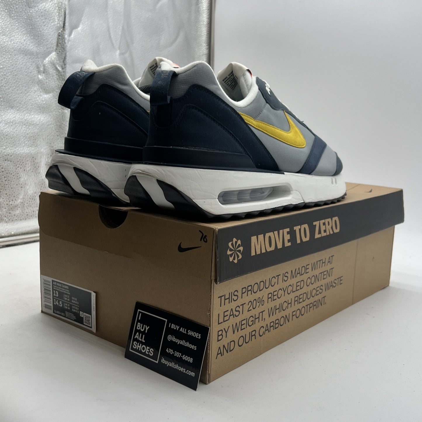Size 13 - Nike Air Max Dawn Particle Grey Dark Citron (DJ3624-003)