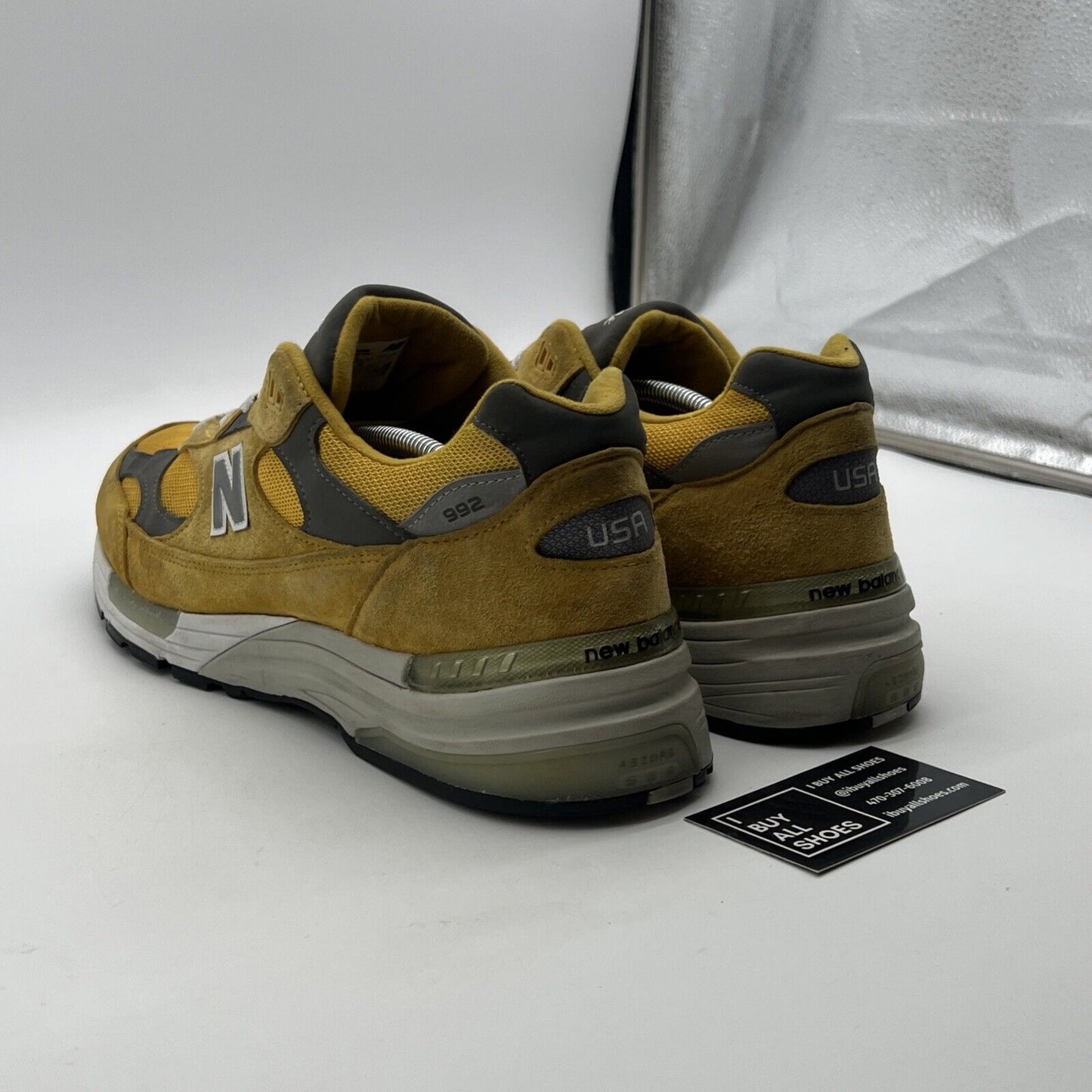 Size 13 - New Balance 992 Made in USA Gold Cream (M992BB)