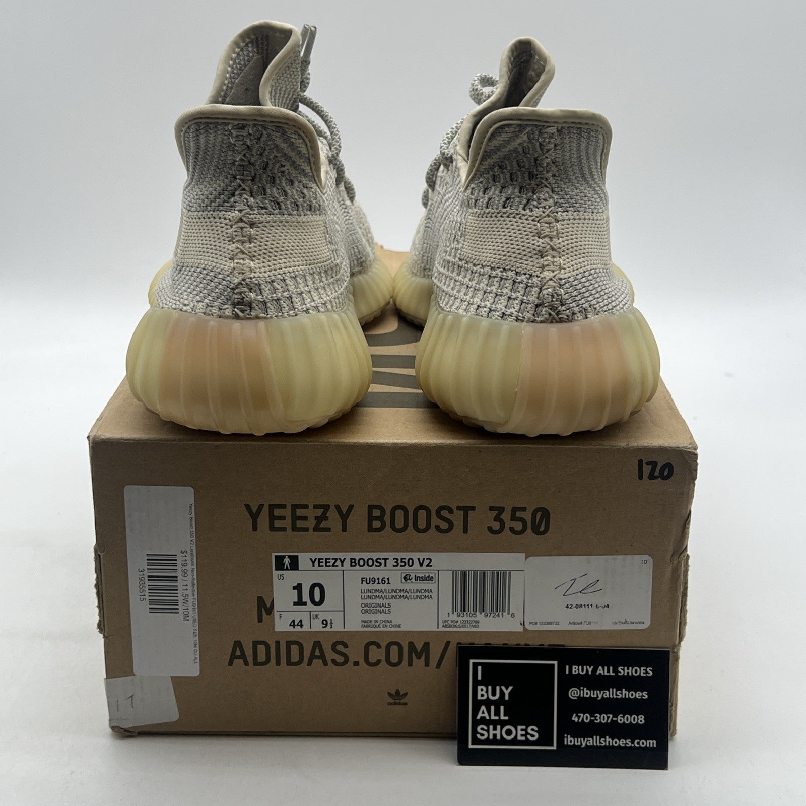 Size 10 - adidas Yeezy Boost 350 V2 Lundmark Non-Reflective (FU9161)
