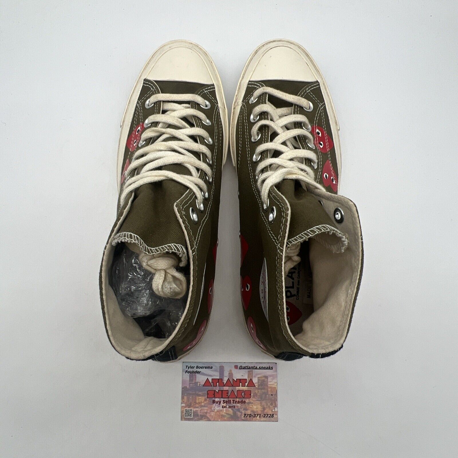 Size 11 - Converse Comme des Garçons Play x Chuck 70 Hi Multi Heart (162973C)