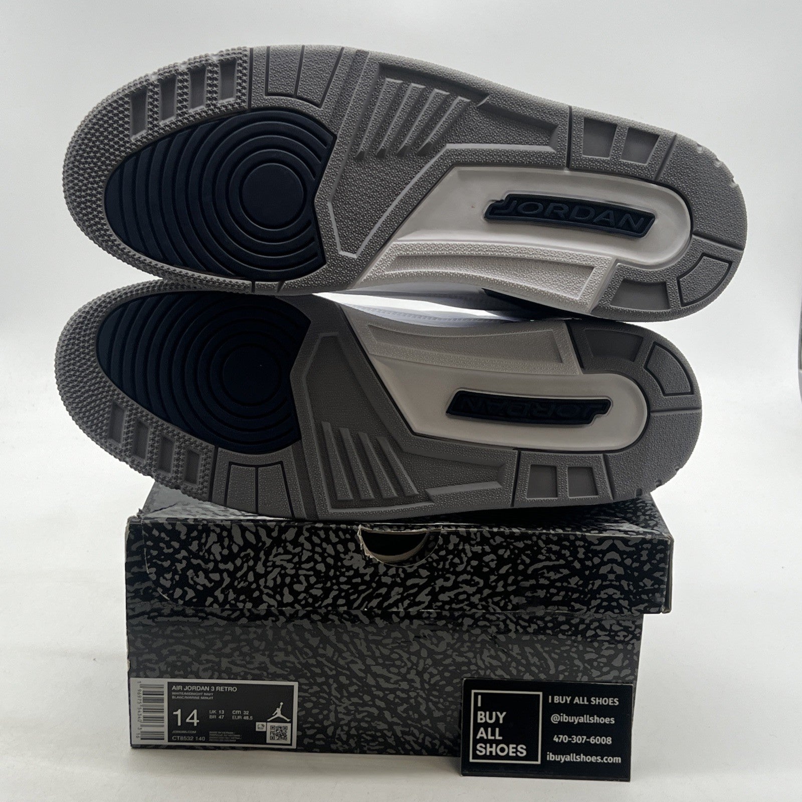 Size 14 - Air Jordan 3 Retro Midnight Navy (CT8532-140)