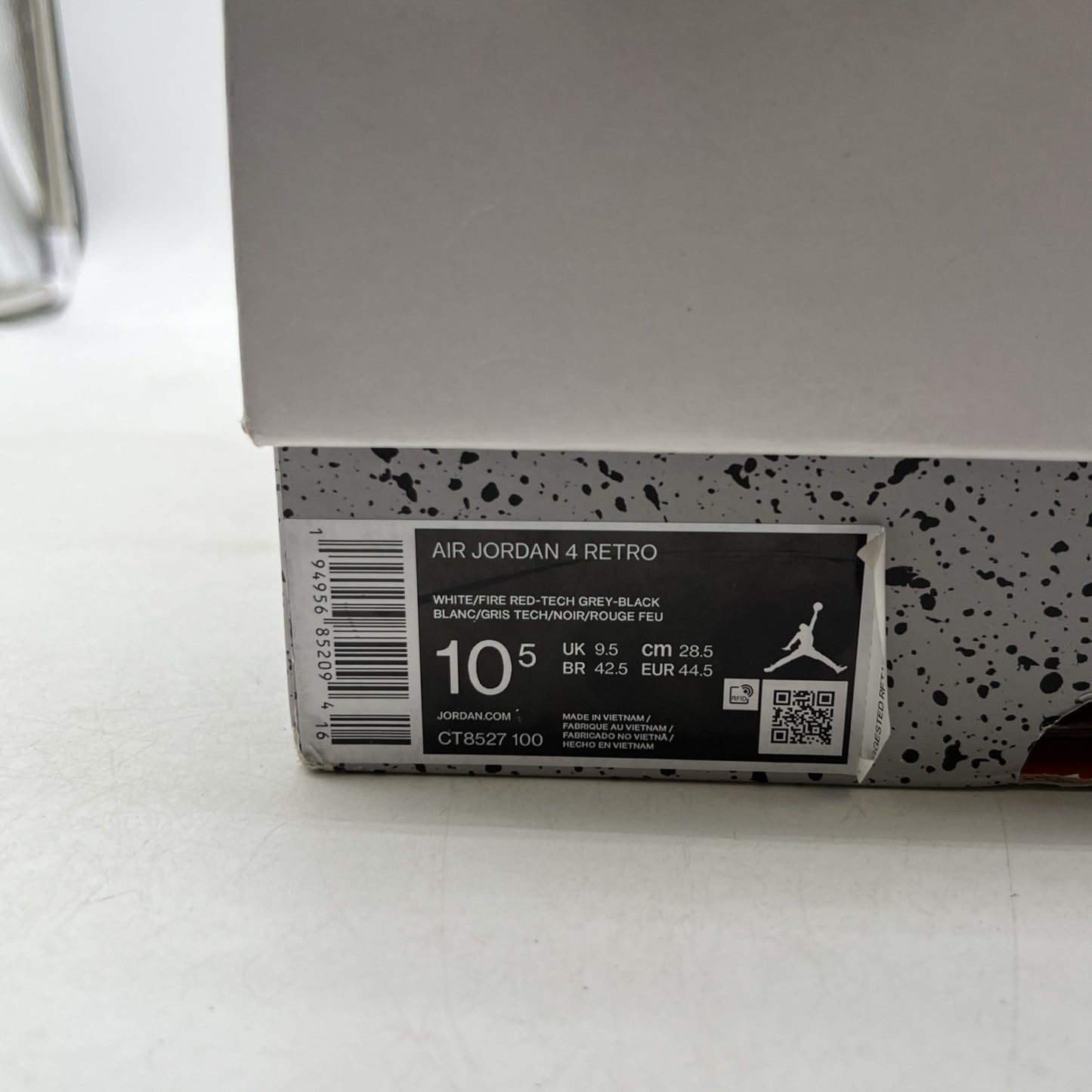 Size 10.5 - Air Jordan 4 Retro Mid White Oreo (CT8527-100)