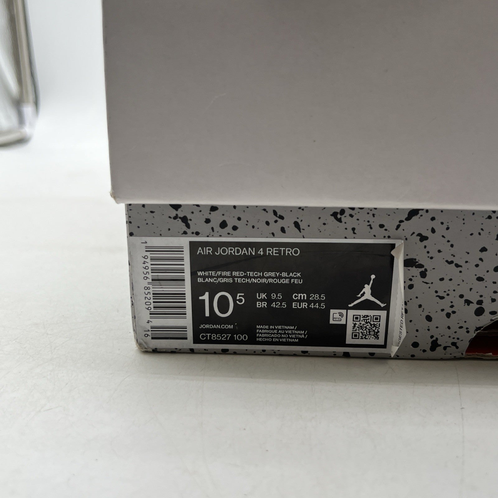 Size 10.5 - Air Jordan 4 Retro Mid White Oreo (CT8527-100)
