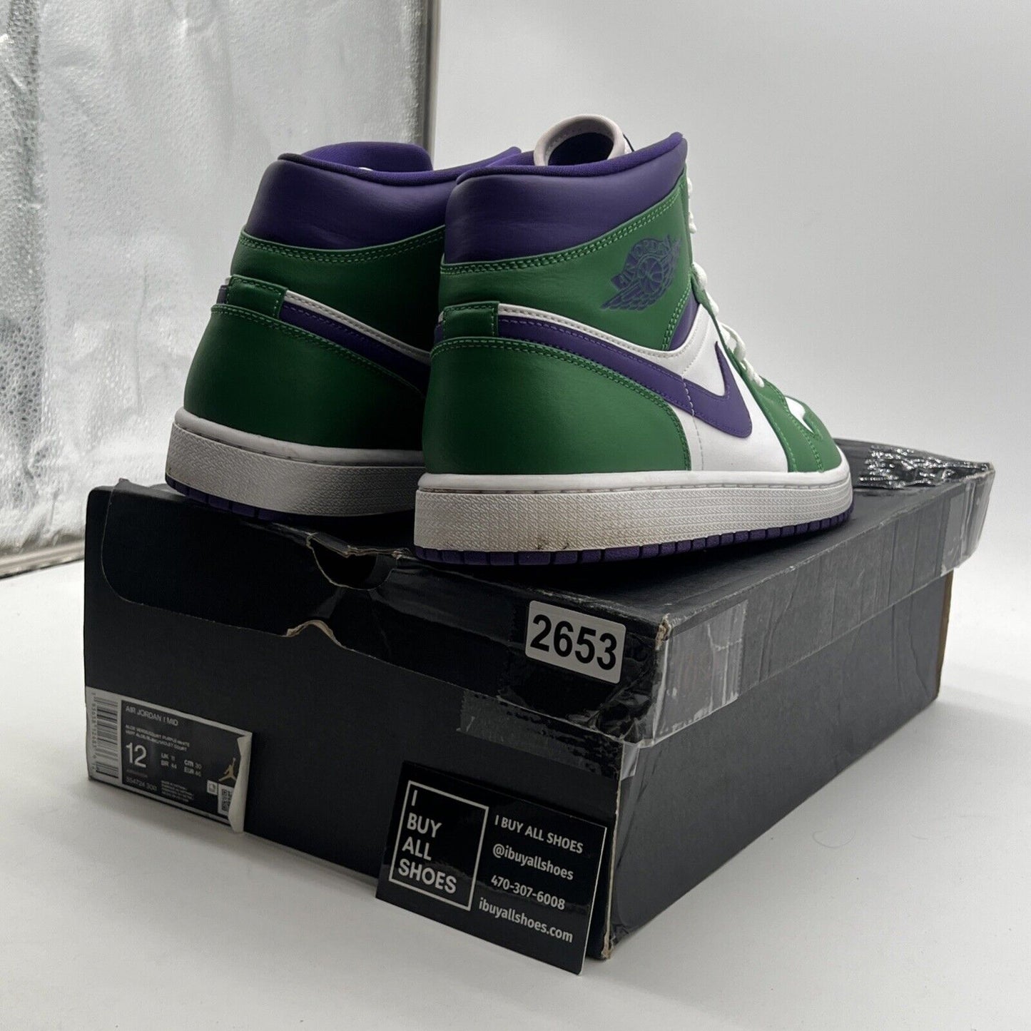 Size 12 - Air Jordan 1 Mid Hulk (554724-300)