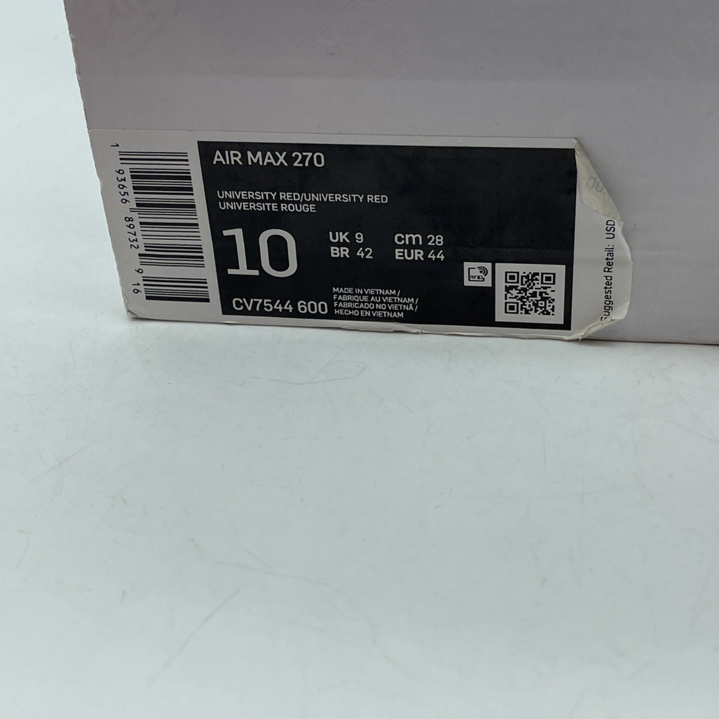 Size 10 - Nike Air Max 270 University Red (CV7544-600)
